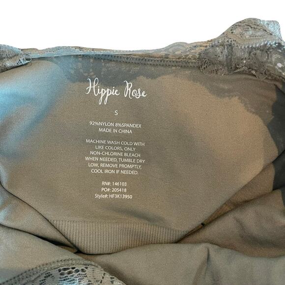 Hippie Rose Lace Trim Bodysuit NWT Size S NWT - Picture 3 of 8